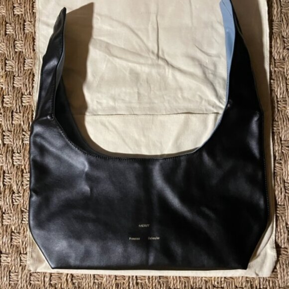 NWT Proenza Schouler x Merit reversible vegan clutch in black & sky blue - Picture 6 of 8